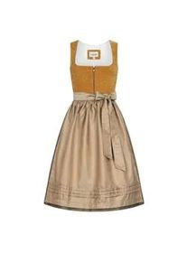 N&uuml;bler Dirndl N&Uuml;BLER "Dirndl Midi Kira", Damen, Gr. 46, EURO, gelb, Obermaterial: 100% Polyester PES., Kleider