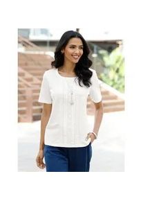 Kurzarmshirt Classic Basics "Kurzarm-Shirt", Damen, Gr. 54, ecru, 100% Baumwolle, unifarben, Rundhals, Shirts