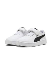 Sneaker Puma "COURT LALLY AC+ PS", M&auml;dchen, Gr. 31, schwarz-wei&szlig; (Puma wei&szlig;, Puma schwarz), Synthetik, Schuhe Sneaker, mit Klettverschluss und elastischen Schn&uuml;rsenkeln