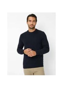 Rundhalspullover Brax "Style RICK", Damen, Gr. XL (54), navy, Strick, 80% Wolle, 20% Polyamid, Rundhals, Pullover Rundhalspullover