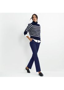 LANDS' END High Waist Bootcut-Hose, Damen,  Blau, Baumwoll-Mischung/Nylon-Mischung, by Lands' End