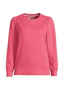 LANDS' END Sweatshirt SERIOUS SWEATS mit Puff&auml;rmeln, Damen,  Pink, Baumwoll-Mischung/Polyester-Mischung, by Lands' End