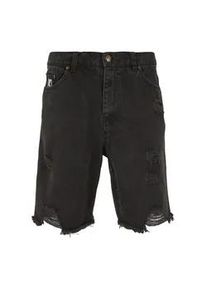 Jeansshorts Karl Kani "Karl Kani Herren KM232-027-2 KK OG Heavy Distressed Denim Shorts", Herren, Gr. 38, Normalgr&ouml;&szlig;en, bleachedschwarz, 100% Baumwolle, unifarben, normal, Jeans Jeansshorts