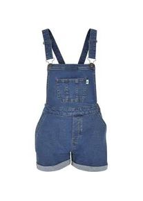 Jumpsuit Urban Classics "Urban Classics Damen Ladies Organic Short Dungaree", Damen, Gr. XXL, US-Gr&ouml;&szlig;en, clearblau washed, 50% Baumwolle (Bio), 48% Baumwolle, 2% Elasthan, unifarben, ohne Ausschnitt, Overalls Jumpsuit