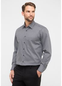 Langarmhemd Eterna "COMFORT FIT", Damen, Gr. 43, Normalgr&ouml;&szlig;en, anthrazit, Twill, 100% Baumwolle, normal, Manschette, Hemden Langarmhemd, NON IRON (b&uuml;gelfrei)