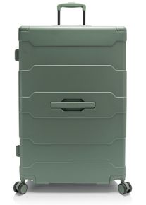 Hartschalen-Trolley Heys "ReNew, verschiedene Gr&ouml;&szlig;en und Farben", Damen, Gr. B/H/T: 49,8cm x 76,6cm x 30,4cm 125 l, gr&uuml;n (evergr&uuml;n), Kunststoff, clean, matt, Basic, Koffer Hartschalen-Trolley, herausnehmbares Innenfutter Volumenerweiterung 5 Jahre Garantie