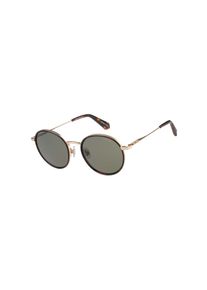 Sonnenbrille Superdry "Modell 995063", Herren, gold, havanna, gemustert, metallic, Sonnenbrillen Sonnenbrille, Form Rund, Logoschriftzug auf B&uuml;gel, Kombifassung