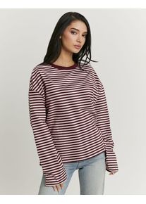 Langarmshirt Tally Weijl "STSCOBERLA", Damen, Gr. L, multi color, Jersey, Obermaterial: 100% Baumwolle, oversize normal, Rundhals, Shirts Langarmshirt, Baumwolle