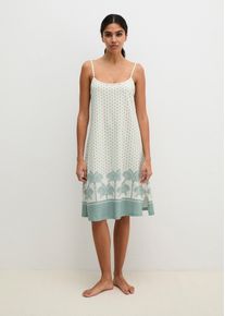 Marc O'Polo Nachthemd MARC O'POLO "Mix N Match Cotton", Damen, Gr. M (40), N-Gr, gray mist print, Single Jersey, Obermaterial: 100% Baumwolle, Kleider Nachthemd