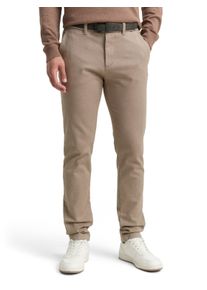 Chinohose Tom Tailor, Damen, Gr. 34, L&auml;nge 34, braun (beige braun zig zag structure), Obermaterial: 97% Baumwolle, 3% Elasthan, slim fit lang, Hosen Chinohose, mit dezenter Struktur