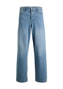 Jack & Jones Relax-fit-Jeans JACK & JONES "JJIDAVE JJORIGINAL SQ 081 SN", Herren, Gr. 29, L&auml;nge 32, blau denim, Denim/Jeans, Obermaterial: 100% Baumwolle, Abriebeffekte, weit kn&ouml;chellang, Jeans Relax-fit-Jeans