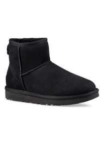 UGG Australia Winterboots UGG "Unisex Classic Mini 2", Damen, Gr. 5 (36), schwarz, Veloursleder, clean, unifarben, Schuhe Winterboots, Schlupfboots