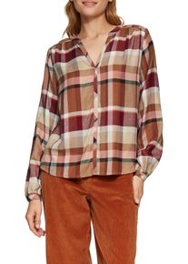 Langarmbluse s.Oliver, Damen, Gr. 44, rosa (winter blush check), Web, Obermaterial: 50% Modal, 50% Viskose, kariert, regular fit taillenbedeckt, V-Ausschnitt, B&uuml;ndchen, Blusen Langarmbluse, mit Karo Muster