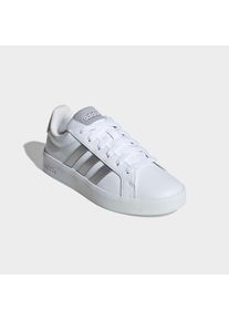 Sneaker adidas Sportswear "GRAND COURT 3.0 KINDER UND TEENS", M&auml;dchen, Gr. 38,5, cloud wei&szlig;, silber metallic, silber metallic, Synthetik, Textil, Schuhe Sneaker, f&uuml;r Kinder & Jugendliche