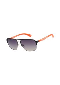 Sonnenbrille Superdry "Modell 995064", Herren, schwarz, orange, matt, Sonnenbrillen Sonnenbrille, Form Pilot, Logoschriftzug auf B&uuml;gel, Kombifassung