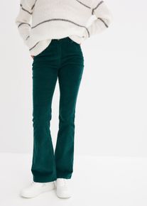 bonprix Cordhose, gr&uuml;n, Gr.44, Cordhose mit ausgestelltem Bein, 68% Baumwolle