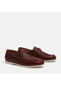 Bootsschuh Timberland "CEDAR BAY ESSENTIAL BOAT SHOE", Herren, Gr. 40, rst full grain, Leder, Schuhe Bootsschuh, aus Leder