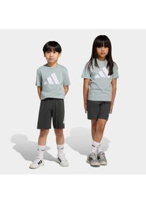 Trainingsanzug adidas Sportswear "LK BL T-SET 160", Damen, Gr. 116, wosa, wei&szlig;, Obermaterial: 100% Baumwolle, Sportanz&uuml;ge Trainingsanzug, f&uuml;r Kinder, zweiteilig, aus Baumwolle