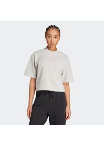 T-Shirt adidas Performance "YOGA MOTION WAFFLE LONGSLEEVE", Damen, Gr. S, wonder aluminium, Obermaterial: 100% Polyester, Rundhals, Shirts T-Shirt