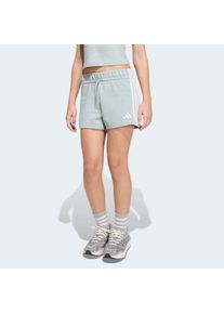 Shorts adidas Sportswear "ESSENTIALS KIDS", Damen, Gr. 128, N-Gr, wonder sage, wei&szlig;,, Obermaterial: 55% Baumwolle, 36% Polyester, 9% Viskose, Hosen Shorts, f&uuml;r Kinder und Teens, sportlicher Look mit 3-Streifen