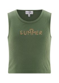 Sommerkleid happy girls "Shirt", M&auml;dchen, Gr. 164, EURO-Gr&ouml;&szlig;en, light olive, Stoff, 100% Baumwolle, normal, Kleider Sommerkleid