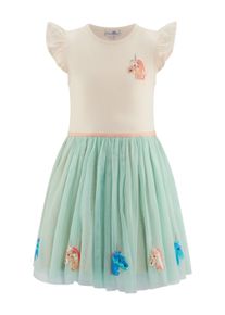 Sommerkleid happy girls "M&auml;dchenkleid", M&auml;dchen, Gr. 98, EURO-Gr&ouml;&szlig;en, beige, Stoff, 100% Polyester, normal, Kleider Sommerkleid