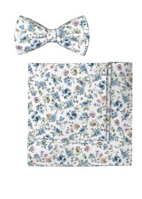 Fliege OLYMP, Herren, wei&szlig;, Web, Baumwolle, Fliegen Fliege, Fliege/Einstecktuch Set