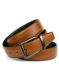 Lederg&uuml;rtel Anthoni Crown, Herren, Gr. 85, braun (schwarz, braun), Leder, unifarben, G&uuml;rtel Lederg&uuml;rtel, Klassischer Wendeg&uuml;rtel in cognac/schwarz