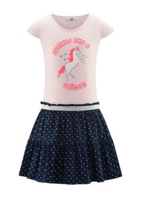 Sommerkleid happy girls "M&auml;dchenkleid", M&auml;dchen, Gr. 146, EURO-Gr&ouml;&szlig;en, rose, Stoff, 100% Baumwolle, normal, Kleider Sommerkleid