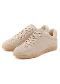 Sneaker ELBSAND "Freizeitschuh, Ledersneaker, Schn&uuml;rschuh", Herren, Gr. 46, beige, Obermaterial: 93% Rindsleder, 7% Lederimitat. Decksohle: 100% Textilmaterial. Futter: 100% Polyester. Laufsohle: 100% Synthetik, Veloursleder, unifarben, Schuhe Sneaker, Retro Sneaker, Lederschuh, Schn&uuml;rhalbschuh aus Leder Unisex, Topseller