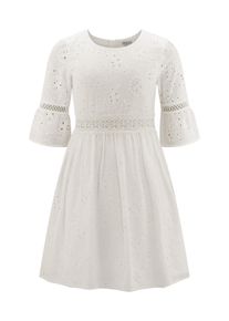 Sommerkleid happy girls "M&auml;dchenkleid", M&auml;dchen, Gr. 140, EURO-Gr&ouml;&szlig;en, ecru, Stoff, 100% Baumwolle, normal, Kleider Sommerkleid