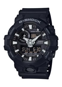 Chronograph Casio G-SHOCK, schwarz (schwarz, wei&szlig;), Armbanduhren, Herren, Chronograph, Quarzuhr,Armbanduhr,Herrenuhr,digital, bis 20 bar wasserd.Resinarmband
