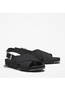 Sandale Timberland "MALIBU WAVES BASIC BACKSTRAP SANDAL", Damen, Gr. 39,5, jet schwarz, Leder, Schuhe Sandale, aus Leder