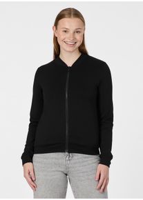 Sweatjacke Ragwear "KENIANE", Damen, Gr. XS, schwarz, Sweatware, Obermaterial: 67% Polyester, 28% Viskose, 5% Elasthan, unifarben, normal, Rundhals, Sweatjacken Sweatjacke, Unbrushed mit Viskoseanteil f&uuml;r sportives Finish