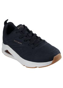 Sneaker Skechers "TRES-AIR UNO", Herren, Gr. 41, schwarz-wei&szlig; (schwarz, wei&szlig;), Lederimitat, Schuhe Sneaker, Freizeitschuh, Halbschuh, Schn&uuml;rschuh mit Skech-Air-Luftpolsterung