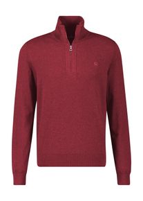 Strickpullover Lerros "Flachstrick-Troyer in Gro&szlig;en Gr&ouml;&szlig;en", Herren, Gr. 3XL, maple rot melange, 100% Baumwolle, ohne Ausschnitt, Pullover Strickpullover