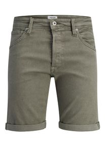 Jack & Jones Bermudas JACK & JONES "JJIRICK JJFOX SHORTS AKM 340", Damen, Gr. L, N-Gr, mulled basil, Web, Obermaterial: 76% Baumwolle, 22% Polyester, 2% Elasthan, unifarben, regular fit knielang, Hosen Bermudas