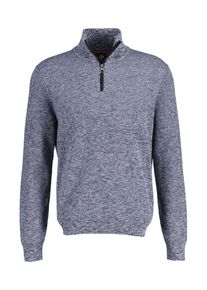 Troyer Lerros "Gestrickter Troyer", Herren, Gr. XXL, blau (vintage blau melange), 100% Baumwolle, Pullover Troyer