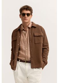 Sweatjacke Bugatti "Modern Fit", Herren, Gr. XL, 70, braun, Sweatware, 79% Baumwolle, 21% Polyester, unifarben, normal, Sweatjacken Sweatjacke, mit Druckkn&ouml;pfen