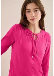 3/4-Arm-Shirt Cecil, Damen, Gr. M (40), beetroot pink, Jersey, Obermaterial: 48% Baumwolle, 48% Modal, 4% Elasthan, unifarben, l&auml;ssig geschnitten h&uuml;ftbedeckend, Rundhals, Shirts 3/4-Arm-Shirt, Sommershirt im Tunika-Look