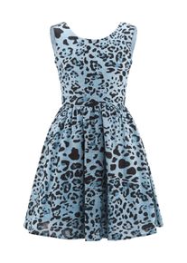 Sommerkleid happy girls, M&auml;dchen, Gr. 170, N-Gr, light blau, Web, Obermaterial: 100% Baumwolle. Futter: 100% Baumwolle, bedruckt, Basic kniebedeckend, Rundhals, Kleider Sommerkleid, mit modischem Cut-Out im R&uuml;cken