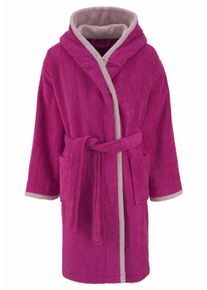 Kinderbademantel OTTO HOME "Timo" Gr. 140, lila (beere), L:91cm, Walkfrottee, Hausm&auml;ntel, Kinderbademantel, Bademantel f&uuml;r M&auml;dchen & Jungen aus 100% Baumwolle, mit Kapuze, Topseller