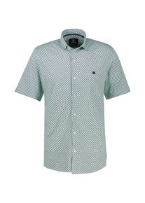 Kurzarmhemd Lerros "1/2 Hemd mit Minimalprint, grosse Gr&ouml;&szlig;en", Herren, Gr. 4XL, extraweit, mint water, 100% Baumwolle, Hemden Kurzarmhemd