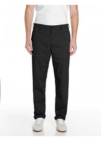 Chinohose Replay "Adhann", Herren, Gr. 34, L&auml;nge 32, schwarz, Twill, Obermaterial: 98% Baumwolle, 2% Elasthan, unifarben, regular fit lang, Hosen Chinohose, in regul&auml;rer Passform, krempelbar