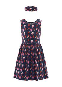 Sommerkleid happy girls "M&auml;dchenkleid", M&auml;dchen, Gr. 122, EURO-Gr&ouml;&szlig;en, navy, Stoff, 100% Baumwolle, normal, Kleider Sommerkleid