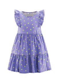Sommerkleid happy girls "M&auml;dchenkleid", M&auml;dchen, Gr. 152, EURO-Gr&ouml;&szlig;en, lila, Stoff, 100% Baumwolle, normal, Kleider Sommerkleid
