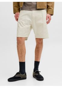 Jack & Jones Chinoshorts JACK & JONES "JPSTTONY RAYE WORKER SHORT MID SN", Herren, Gr. L, N-Gr, antique wei&szlig;, Web, Obermaterial: 100% Baumwolle, unifarben, kniefrei, Hosen Chinoshorts, Baumwolle, 5-Pocket Style