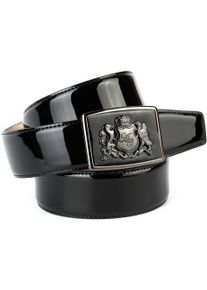 Lederg&uuml;rtel Anthoni Crown, Damen, Gr. 85, schwarz, Leder, unifarben, G&uuml;rtel Lederg&uuml;rtel, mit Anthoni Crown Wappen, zeitloses Design