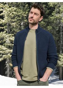 Strickjacke Lerros "Modische Strickjacke - casual und bequem", Damen, Gr. XL, classic navy, 50% Polyacryl, 30% Wolle, 20% Baumwolle, Strickjacken Strickjacke