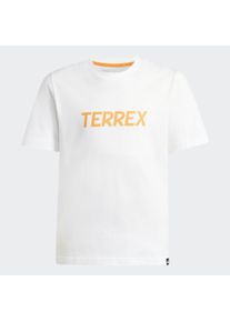 Funktionsshirt adidas terrex "KIDS MULTI LOGO", Kinder, Gr. 176, wei&szlig;, Obermaterial: 100% Baumwolle, Rundhals, Shirts Funktionsshirt